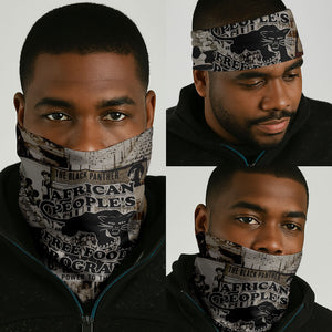 African People's Free Food Program Neck Gaiter Black Panther Newspaper Collage Black Panther Party