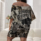 African People's Free Food Program Off Shoulder Short Dress Black Panther Newspaper Collage Black Panther Party