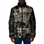 African People's Free Food Program Padded Jacket Black Panther Newspaper Collage Black Panther Party