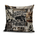 African People's Free Food Program Pillow Cover Black Panther Newspaper Collage Black Panther Party