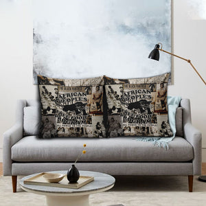African People's Free Food Program Pillow Cover Black Panther Newspaper Collage Black Panther Party