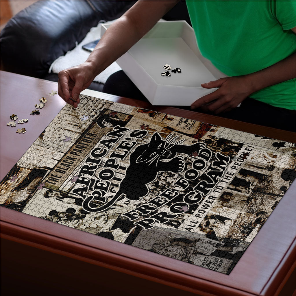 African People's Free Food Program Puzzle Black Panther Newspaper Collage Black Panther Party