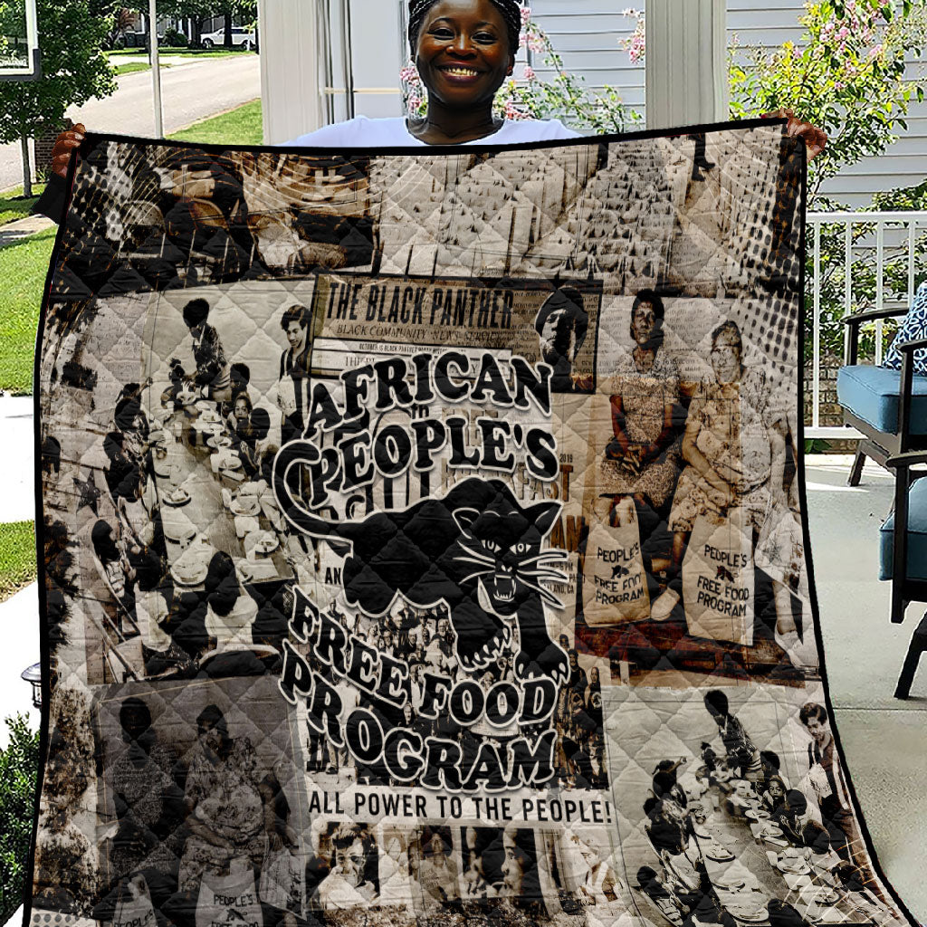 African People's Free Food Program Quilt Black Panther Newspaper Collage Black Panther Party