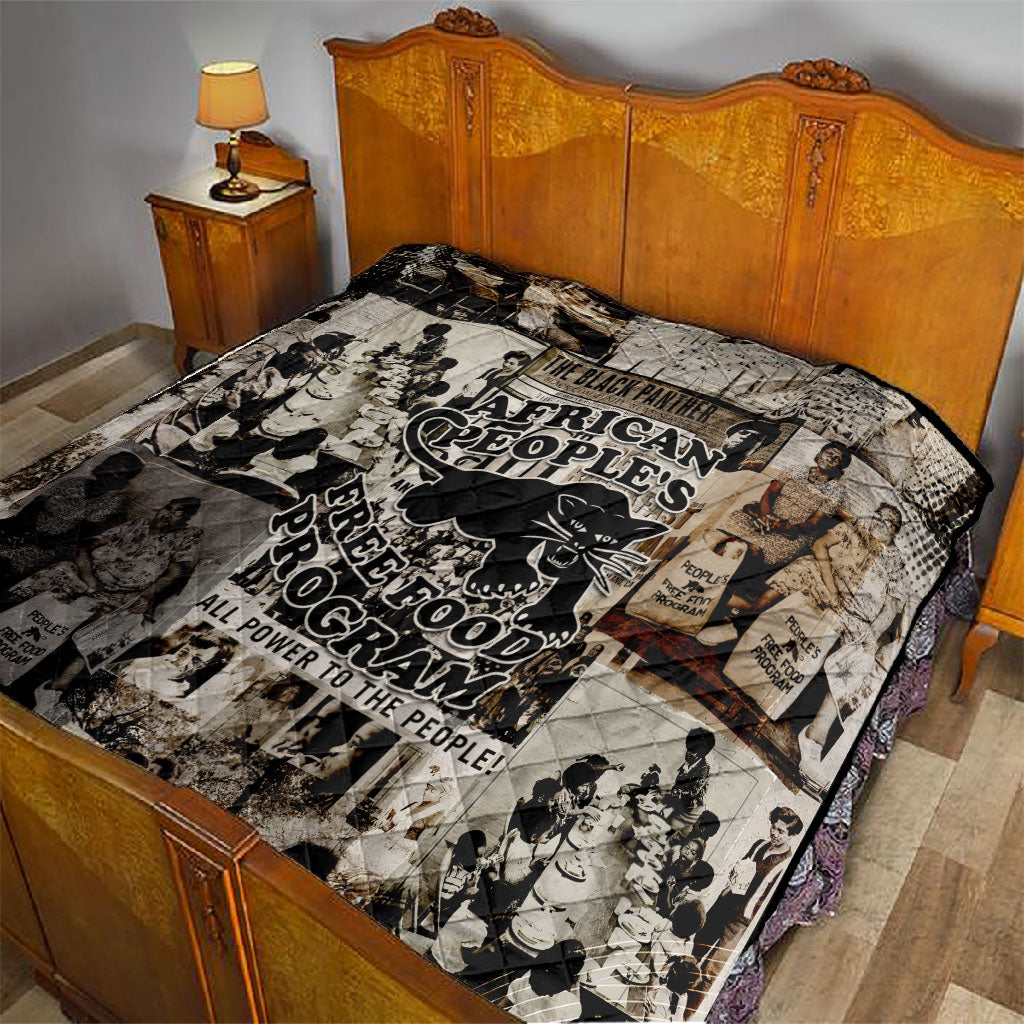 African People's Free Food Program Quilt Black Panther Newspaper Collage Black Panther Party
