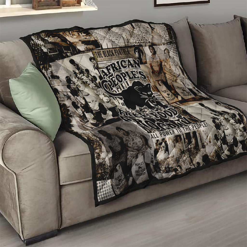 African People's Free Food Program Quilt Black Panther Newspaper Collage Black Panther Party