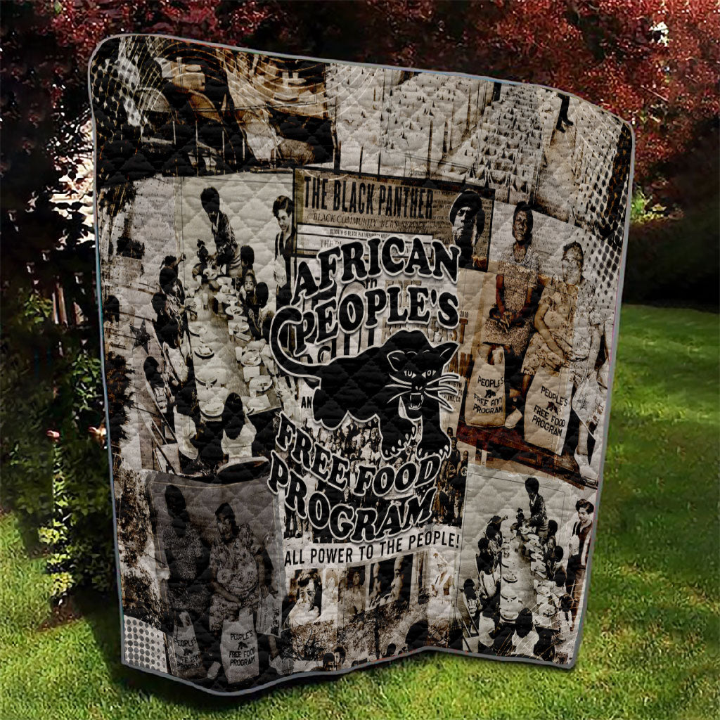African People's Free Food Program Quilt Black Panther Newspaper Collage Black Panther Party