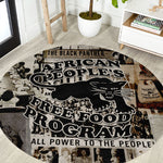 African People's Free Food Program Round Carpet Black Panther Newspaper Collage Black Panther Party
