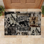 African People's Free Food Program Rubber Doormat Black Panther Newspaper Collage Black Panther Party