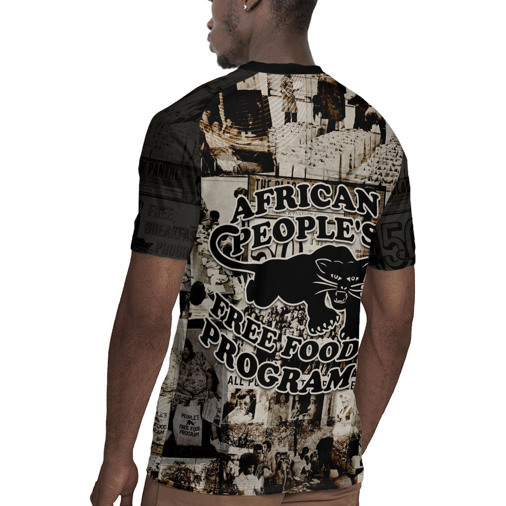 African People's Free Food Program Rugby Jersey Black Panther Newspaper Collage Black Panther Party