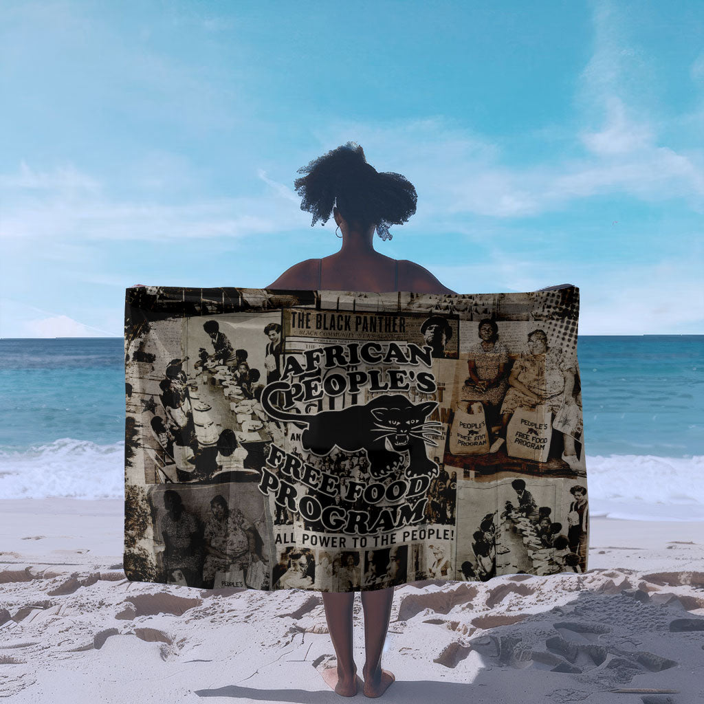 African People's Free Food Program Sarong Black Panther Newspaper Collage Black Panther Party