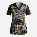 African People's Free Food Program Scrub Top Black Panther Newspaper Collage Black Panther Party