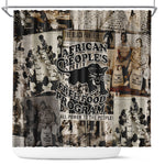 African People's Free Food Program Shower Curtain Black Panther Newspaper Collage Black Panther Party