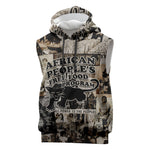 African People's Free Food Program Sleeveless Hoodie Black Panther Newspaper Collage Black Panther Party