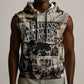 African People's Free Food Program Sleeveless Hoodie Black Panther Newspaper Collage Black Panther Party