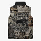 African People's Free Food Program Sleeveless Puffer Jacket Black Panther Newspaper Collage Black Panther Party