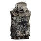 African People's Free Food Program Sleeveless Zip Hoodie Black Panther Newspaper Collage Black Panther Party