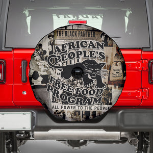 African People's Free Food Program Spare Tire Cover Black Panther Newspaper Collage Black Panther Party
