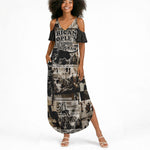 African People's Free Food Program Summer Maxi Dress Black Panther Newspaper Collage Black Panther Party