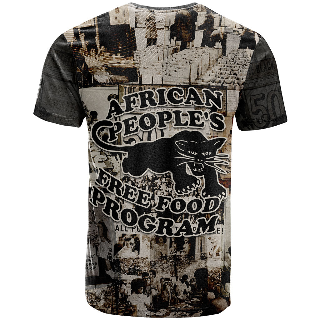 African People's Free Food Program T shirt Black Panther Newspaper Collage Black Panther Party