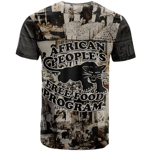 African People's Free Food Program T shirt Black Panther Newspaper Collage Black Panther Party