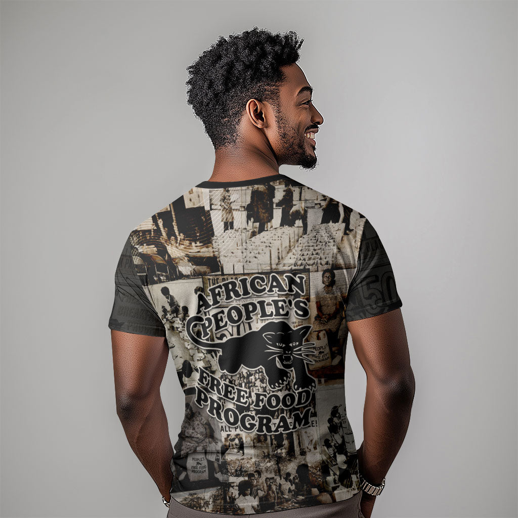 African People's Free Food Program T shirt Black Panther Newspaper Collage Black Panther Party