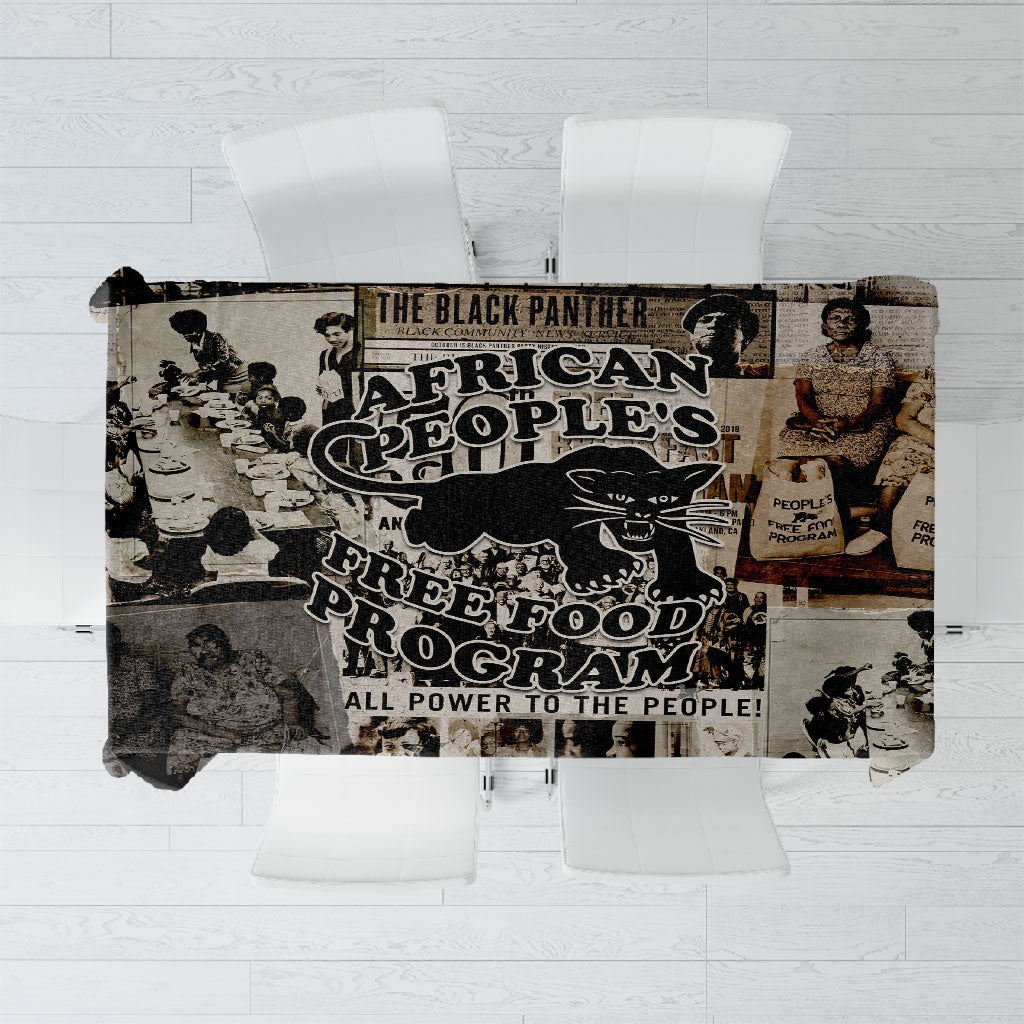African People's Free Food Program Tablecloth Black Panther Newspaper Collage Black Panther Party