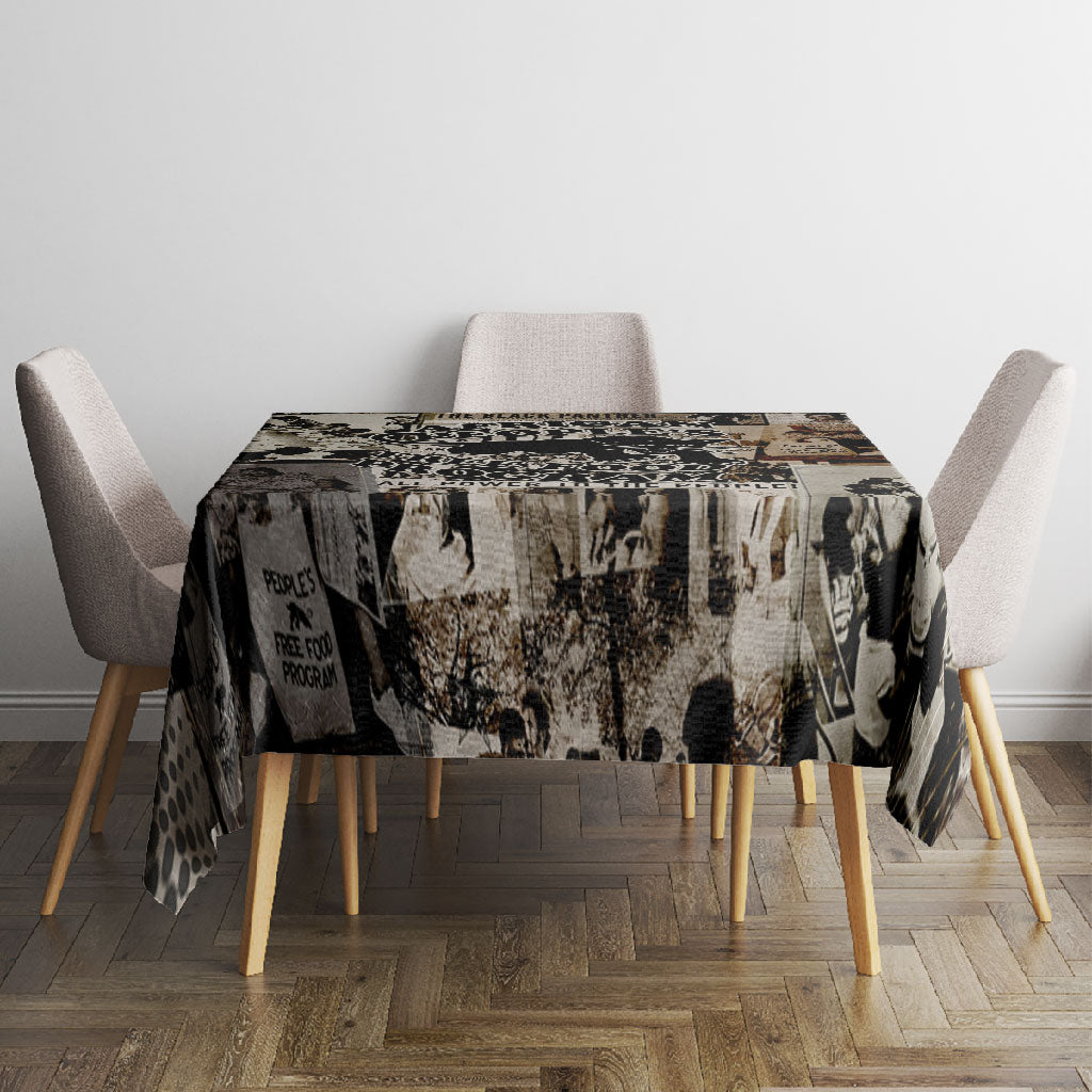 African People's Free Food Program Tablecloth Black Panther Newspaper Collage Black Panther Party