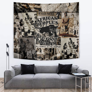 African People's Free Food Program Tapestry Black Panther Newspaper Collage Black Panther Party