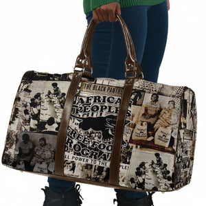 African People's Free Food Program Travel Bag Black Panther Newspaper Collage Black Panther Party