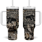 African People's Free Food Program Tumbler With Handle Black Panther Newspaper Collage Black Panther Party