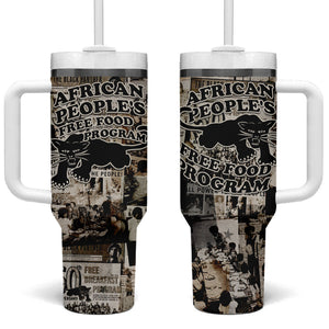 African People's Free Food Program Tumbler With Handle Black Panther Newspaper Collage Black Panther Party