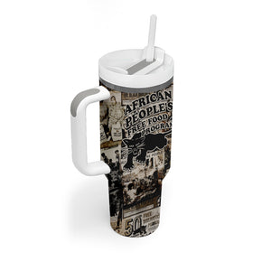 African People's Free Food Program Tumbler With Handle Black Panther Newspaper Collage Black Panther Party