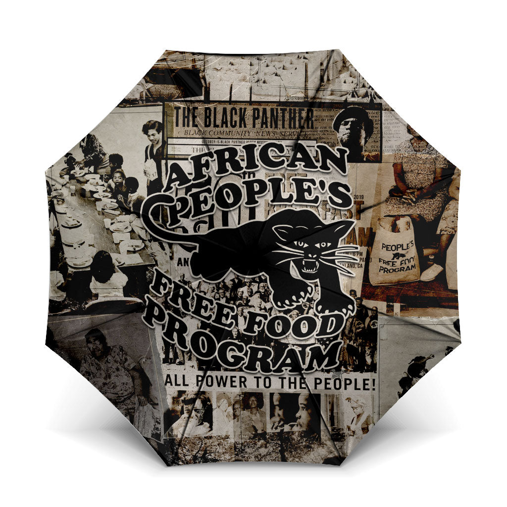 African People's Free Food Program Umbrella Black Panther Newspaper Collage Black Panther Party