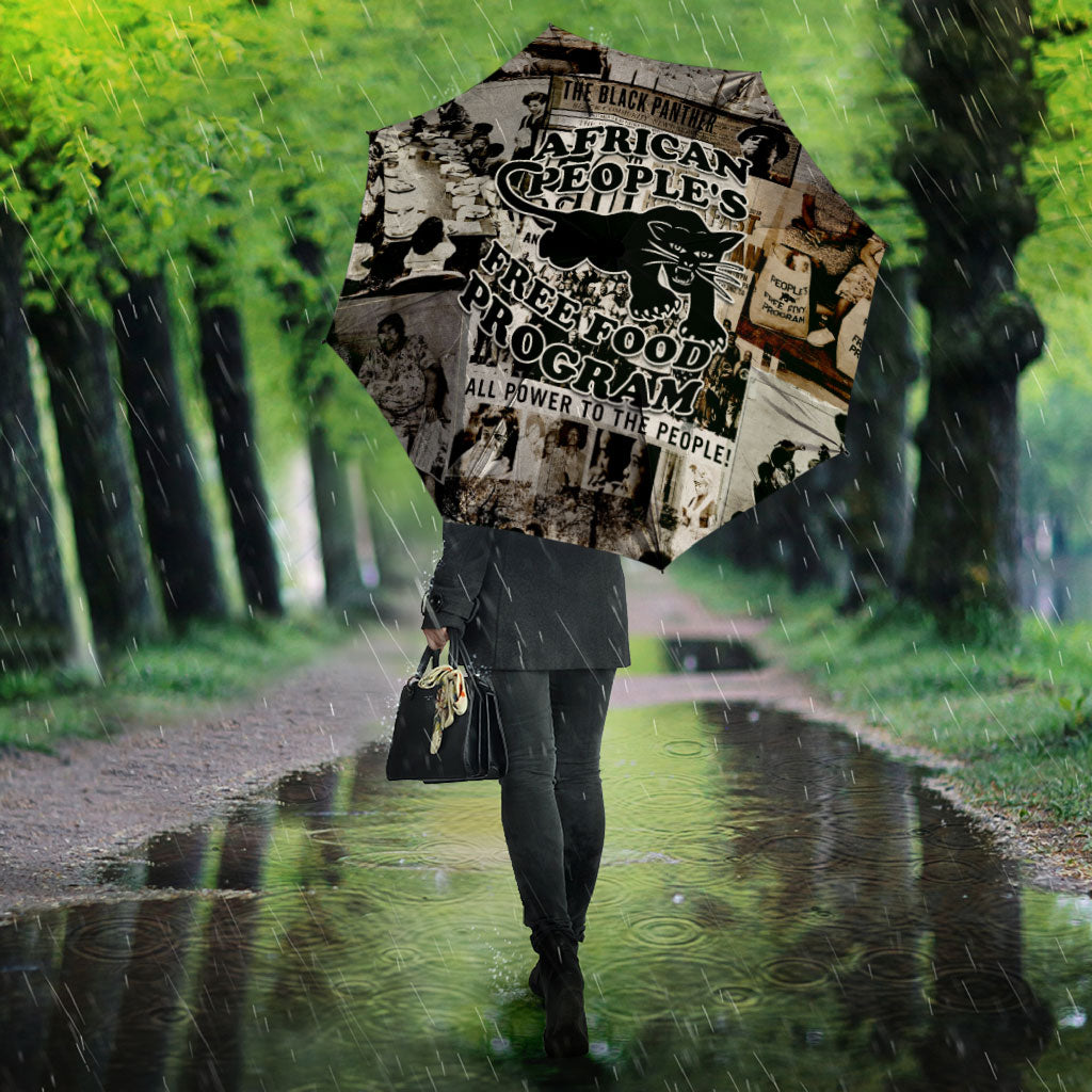 African People's Free Food Program Umbrella Black Panther Newspaper Collage Black Panther Party
