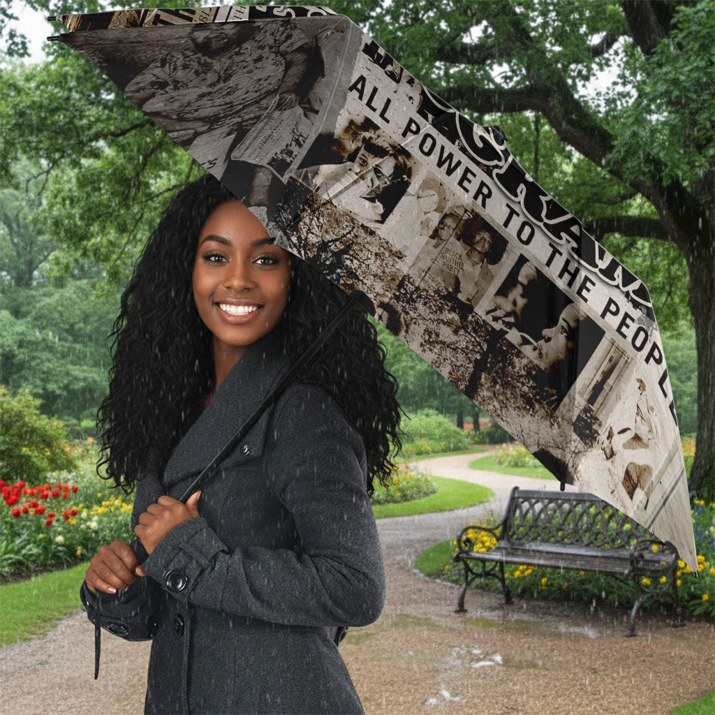 African People's Free Food Program Umbrella Black Panther Newspaper Collage Black Panther Party