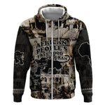 African People's Free Food Program Zip Hoodie Black Panther Newspaper Collage Black Panther Party
