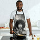 Angela Davis Black History Rights Activism Apron Vintage Newspaper Collage Retro Protest Art