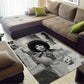 Angela Davis Black History Rights Activism Area Rug Vintage Newspaper Collage Retro Protest Art
