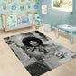 Angela Davis Black History Rights Activism Area Rug Vintage Newspaper Collage Retro Protest Art