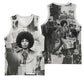 Angela Davis Black History Rights Activism Basketball Jersey Vintage Newspaper Collage Retro Protest Art