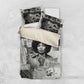 Angela Davis Black History Rights Activism Bedding Set Vintage Newspaper Collage Retro Protest Art