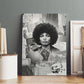 Angela Davis Black History Rights Activism Canvas Wall Art Vintage Newspaper Collage Retro Protest Art