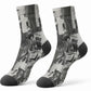 Angela Davis Black History Rights Activism Crew Socks Vintage Newspaper Collage Retro Protest Art