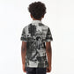 Angela Davis Black History Rights Activism Kid Polo Shirt Vintage Newspaper Collage Retro Protest Art