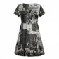 Angela Davis Black History Rights Activism Kid Short Sleeve Dress Vintage Newspaper Collage Retro Protest Art