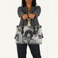 Angela Davis Black History Rights Activism Leather Bag Vintage Newspaper Collage Retro Protest Art