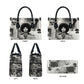 Angela Davis Black History Rights Activism Leather Bag Vintage Newspaper Collage Retro Protest Art