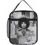 Angela Davis Black History Rights Activism Lunch Bag Vintage Newspaper Collage Retro Protest Art