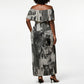 Angela Davis Black History Rights Activism Off Shoulder Maxi Dress Vintage Newspaper Collage Retro Protest Art