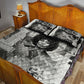 Angela Davis Black History Rights Activism Quilt Bed Set Vintage Newspaper Collage Retro Protest Art